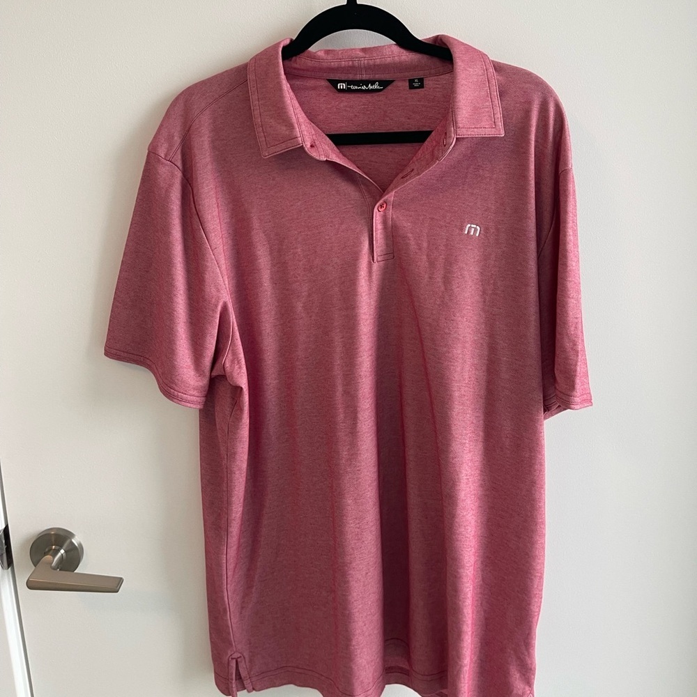Travis Matthew Men's Pink Polo Shirt